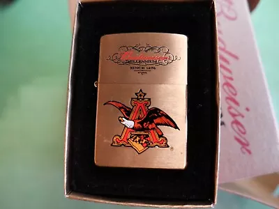 $147 • Buy Zippo Budweiser Millennium Brass Lighter 2000