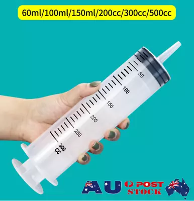 100-300ML Reusable Big Large Plastic Hydroponics Nutrient Measuring Syringe AU • $11.99