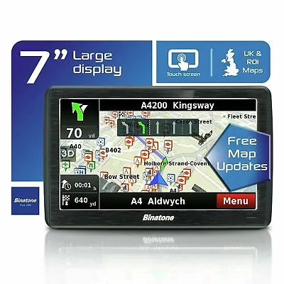 USED Binatone U700 7 Inch UK & ROI With Lifetime Maps Sat Nav Navigation System • £34.79