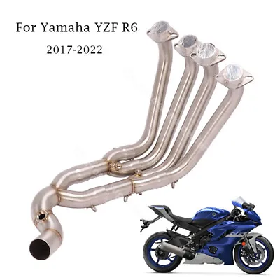 Slip For Yamaha YZF R6 2017-2022 Modified Exhaust System Front Link Header Pipe • $270.13