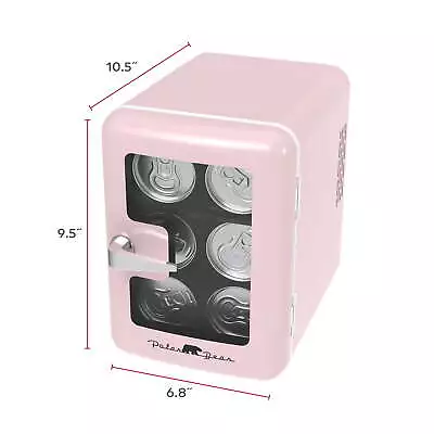 Mini Fridge Cooler 6.5in. 4-Liter Retro Window Standard Door • $22