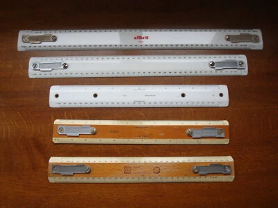£15.99 • Buy 5 Vintage Draughtsmans Architects Engineers Drawing Board Rules Rulers