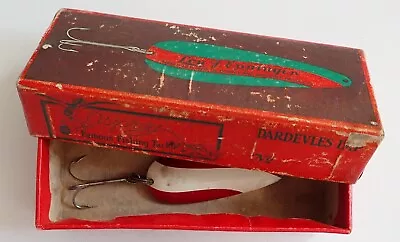 DARDEVLE'S IMP Spoon Vintage Metal Fishing Lure & Box Lou J. Eppinger Detroit MI • $20