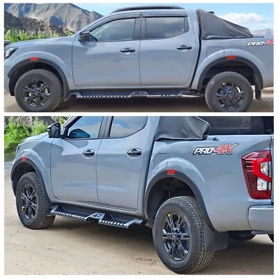 Matte Black Slim Fender Flares Kit For Nissan Navara NP300 D23 2015+ W/ Red Trim • $213.75