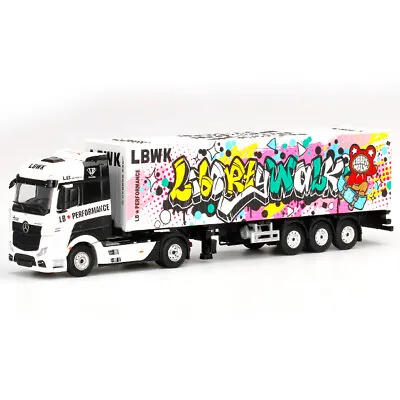 Mini GT 1/64 Mercedes-Benz Actros With LBWK Kuma Graffiti 40 Ft Container Diecas • $73.40