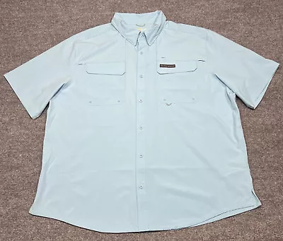 Cabela’s Guidewear Shirt Mens 2XL Light Blue Short Sleeve Button Up • $29.99