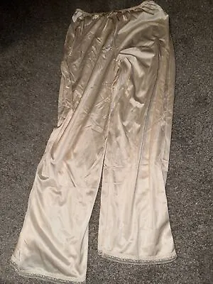 Vintage Lorraine Sz 6 Long Petti Pants Slip Nylon Sip Lorraine Nude • $18.87