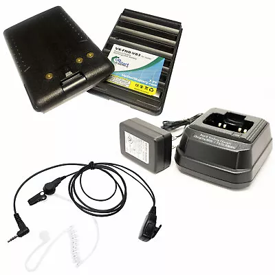 Battery + Charger + Earpiece For Yaesu / Vertex VX-180 VX-410 • $47.99