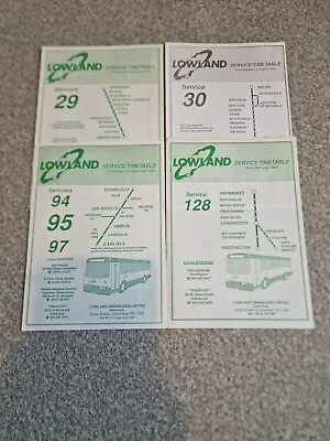 £3 • Buy Lowland Scottish Bus Timetables (x4) Edinburgh Borders Lothian (1993/4)