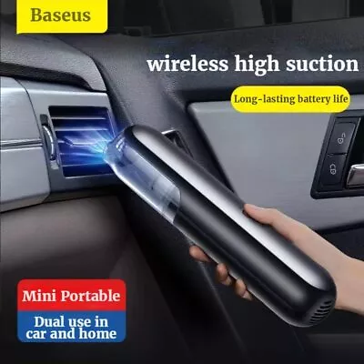 Baseus 4000Pa Car Vacuum Cleaner Mini Portable Handheld Strong Suction Duster • $17.99