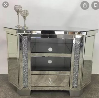 £300 • Buy Luxury Mirrored Crushed Diamond TV Unit/Cabinet