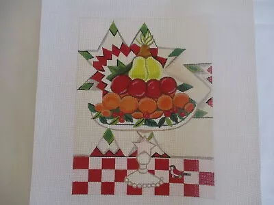 Nancy Thomas & Maggie M454 Still Life With Fruit Hand Painted Needlework Canvas • $45