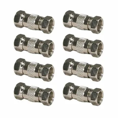 8 Lot F-Type Male To Male Dual Inline Coupler Screw Connector Coax Coaxial Cable • $9.95