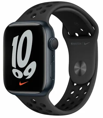 Apple Watch Nike Series 7 45mm Midnight Aluminium Case With Anthracite/Black... • £320