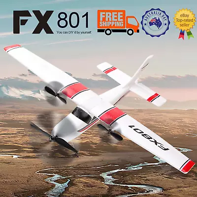 FX801 RC Plane Airplane Cessna 182 2.4GHz 2CH Remote Control Glider Flighter RTF • $40.99