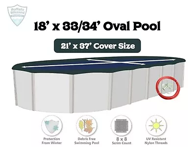 Buffalo Blizzard 18' X 33' Oval Deluxe Above Ground Swimming Pool Winter Cover • $74.99