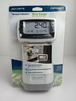 AcuRite Digital Rain Gauge Wireless Outdoor Sensor Self-Emptying Collector • $40