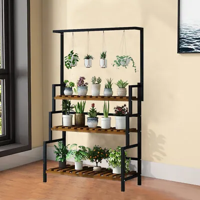 3Tier Hanging Plant Stand Rack Flower Pot Display Garden Home Decor Shelf 110Lbs • $86