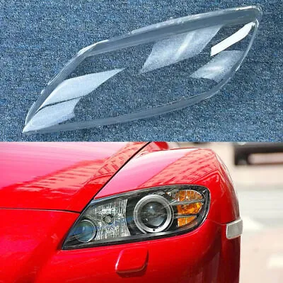 For Mazda RX-8 2004-2011 Clear Front Headlight Lens Cover+Sealant Glue 1 Pair • $275.49