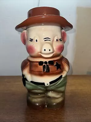Vintage Western Sheriff Pig Cookie Jar Robinson Ransbottom • $44.99
