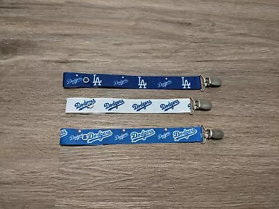 Pacifier Clip - LA Dodgers Themed - Choose Your Favorite Ribbon • $6