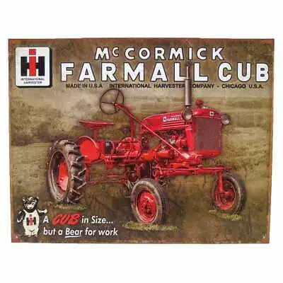 McCormick Farmall Cub 16  X 12.5  Vintage Style Tin Sign DE-Tin2132 • $24.99