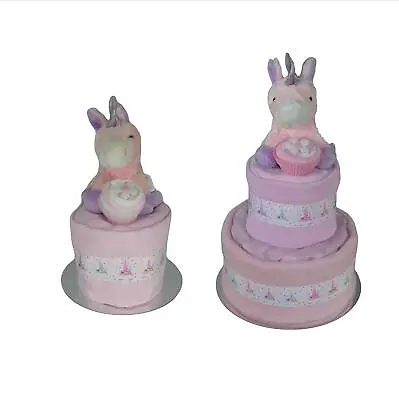 Magical Unicorn Nappy Cake Unicorn Toy Newborn Baby Shower Gift Maternity Leave • £22.99