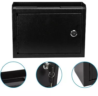 Wall Mounted Mail Box Donation Box Locking Mail Drop Box Suggestion Safe Storage • $39.99