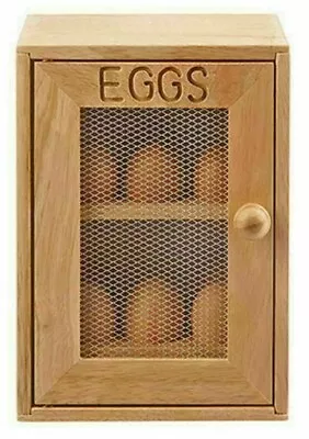 Bamboo Wood 12 Egg Holder Storage Rack Egg Cabinet Kitchen Cupboard Stand 2 Tier • £12.90