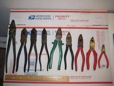 Vintage Lineman Crimping Electrician Fencing Pliers Wire Cutter Hand Tool 9p Lot • $29.99