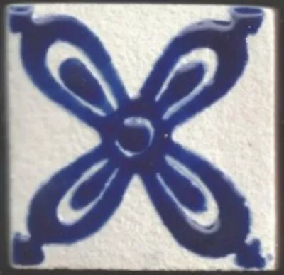 Hand Made 2 X2  Mexican Clay Talavera Tiles Classic 4 Design In Overstock • $0.99