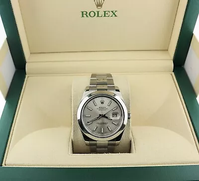 2013 Rolex Datejust 116300 Silver Stick Dial SS Oyster No Papers 41mm • $7900