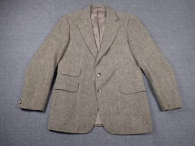 Donegal Magee Tweed Vintage 70s Bespoke Blazer Jacket Men's 39 Beige • $89.99