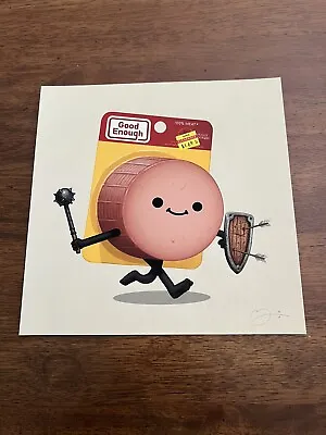 Mike Mitchell - Mace And Shield - Food Dudes - 8 X 8 Inches Signed AP Fat Bird • $89.95