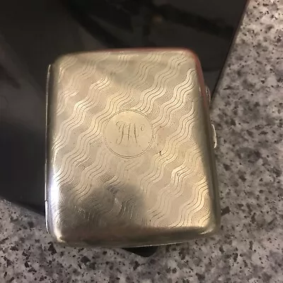 £4.99 • Buy EPNS Engraved J.W Cigarette Case Very Art Deco 