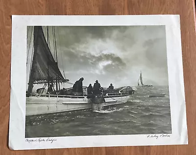 A. Aubrey Bodine Signed Paper Print From Photograph Choptank Oyster Dredgers Vtg • $19.99