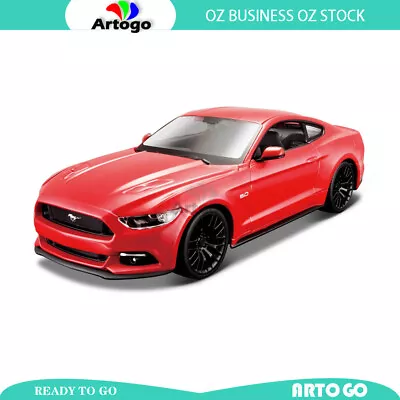 Assembly Line Ford Mustang Coupe 2015 Red Scale 1:24 Model Car Diecast Toy Car • $63.89
