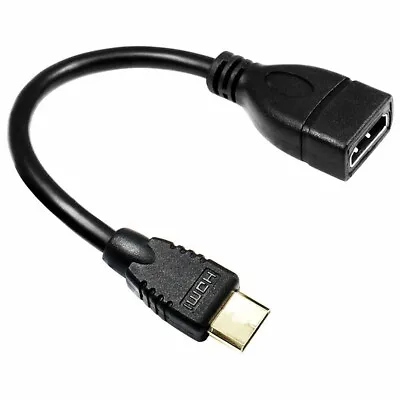 Mini HDMI Male To HDMI Female Converter Adapter Cable Cord 1080P HDTV Connector • $6.99