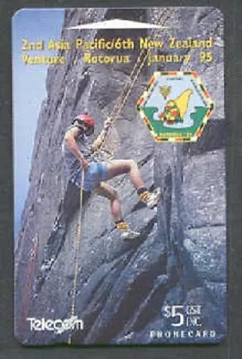 New Zealand 1995 ROCK CLIMBING Boy Scout VENTURE Telephone Card • $6.99