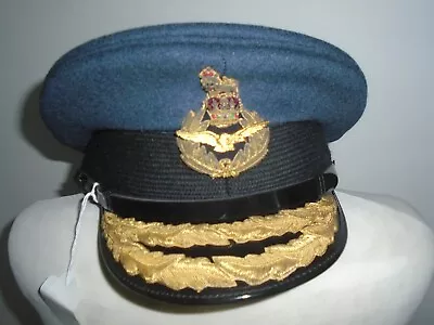 Raf Mens Air Rank Officers Cap With Badge Size 61cm Genuine Raf Issue • £200