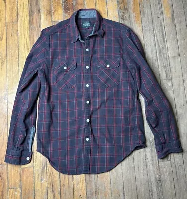 J.Crew Flannel Shirt Large Button Down Heavyweight Plaid Medium • $12.99