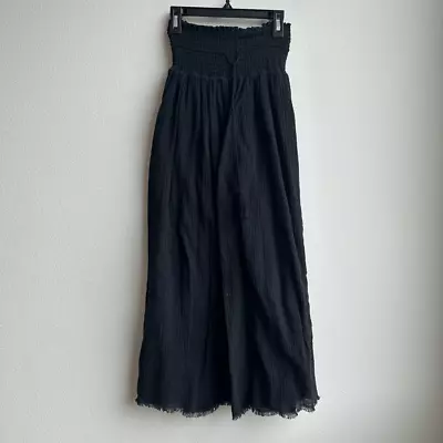 Vintage Margaret O’Leary Black Gauze Midi Skirt Drawstring Waist Size Xs • $20.50