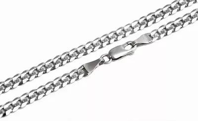 10k Solid White Gold Cuban Link  Chain Necklace 2-7mm Men's Women Sz 16 -30  • $894.04