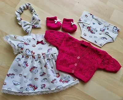 £13.99 • Buy Baby Annabell /Luvabella 17 To 19 Inch Dolls 5 Pce Lemon Unicorn Dress Set (51)