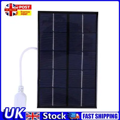 5W 5V Solar Panel Charger Polysilicon USB Solar Plate For Outdoor Camping UK • £7.59