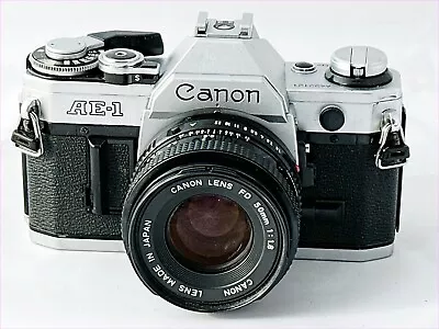 Canon AE-1 Film Camera & 50mm F1.8 Lens. New Seals Working Perfectly Excellent • £149