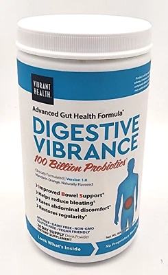 $54.99 • Buy Vibrant Health Digestive Vibrance Mandarin Orange 100 Billion Probiotics 14.3oz