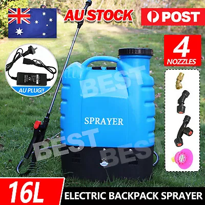16L Electric Rechargeable Battery Weed Sprayer Backpack Farm Garden Pump Spray • $67.95