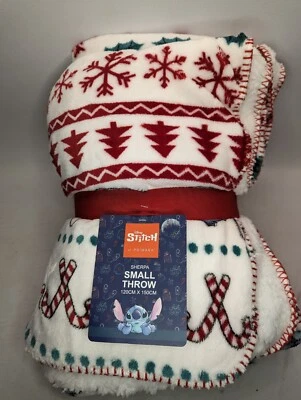 $16.11 • Buy Disney Lilo & Stitch Christmas Small Throw Blanket 47” X 59” Primark Exclusive