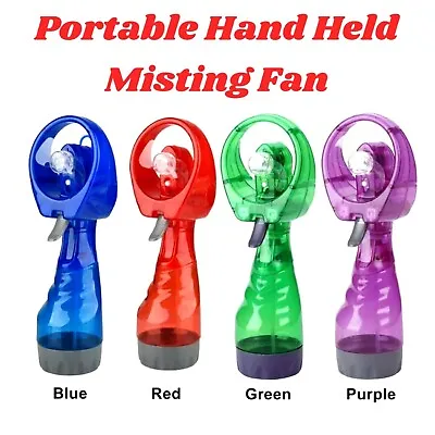 $15 • Buy Hand Held Portable Misting Fan Cooling Water Spay Battery Operated Handheld USB